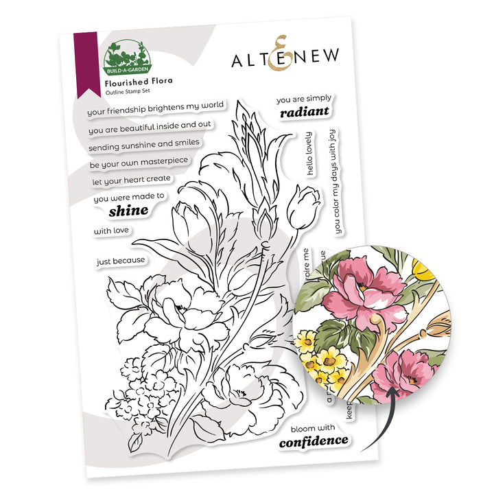 Build-A-Garden: Flourished Flora & Add-On Die Bundle - Altenew