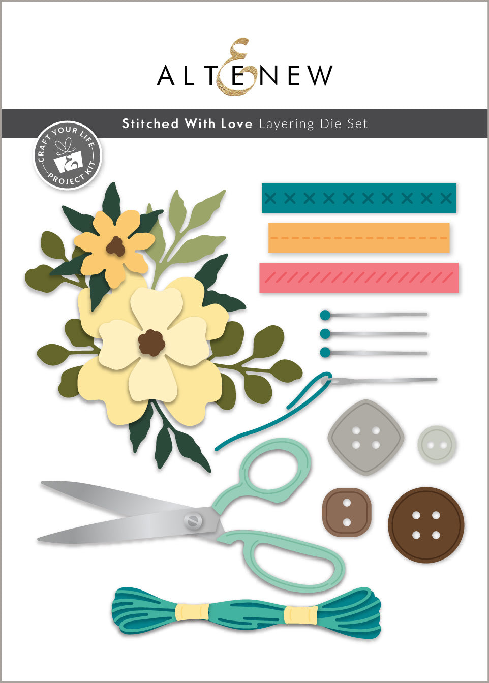 Craft Your Life Project Kit: Stitched With Love - Altenew