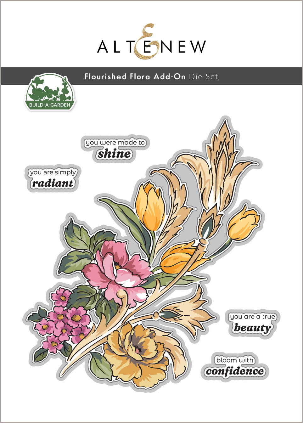 Build-A-Garden: Flourished Flora & Add-On Die Bundle - Altenew