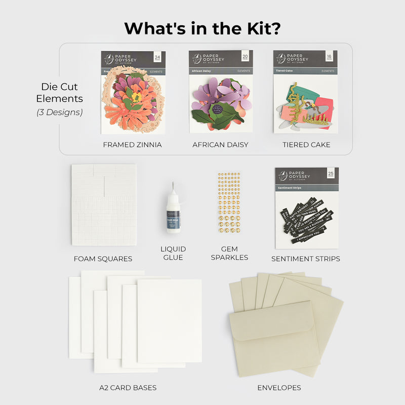 Floral Elegance Greeting Card Kit - Altenew