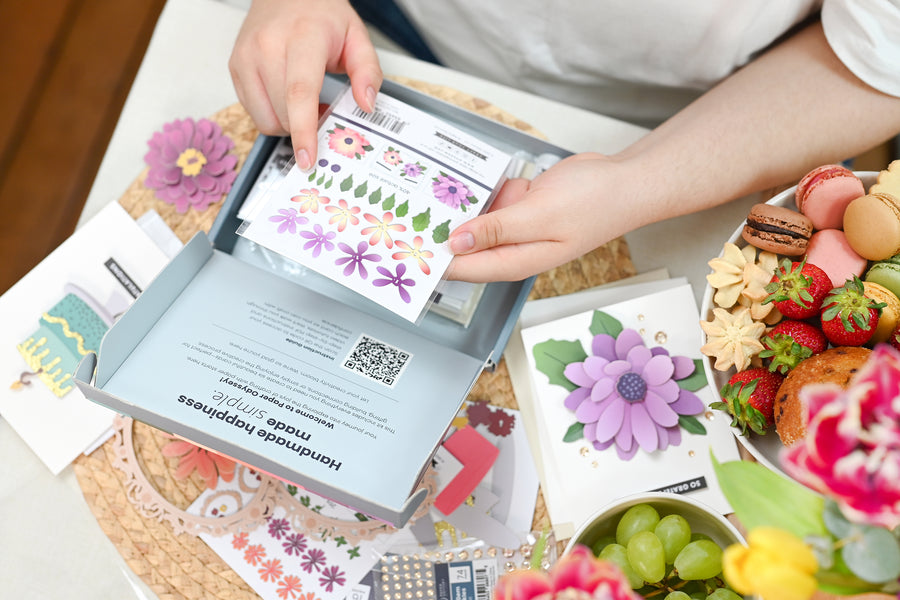 Handmade cards and crafting materials