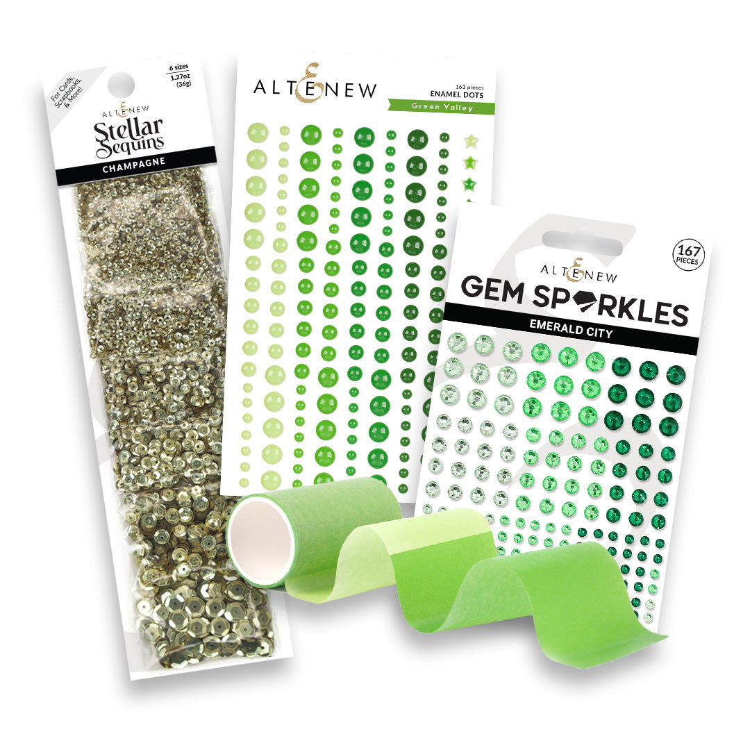 Mix and Match Embellishments Sampler Bundle - Green - Altenew