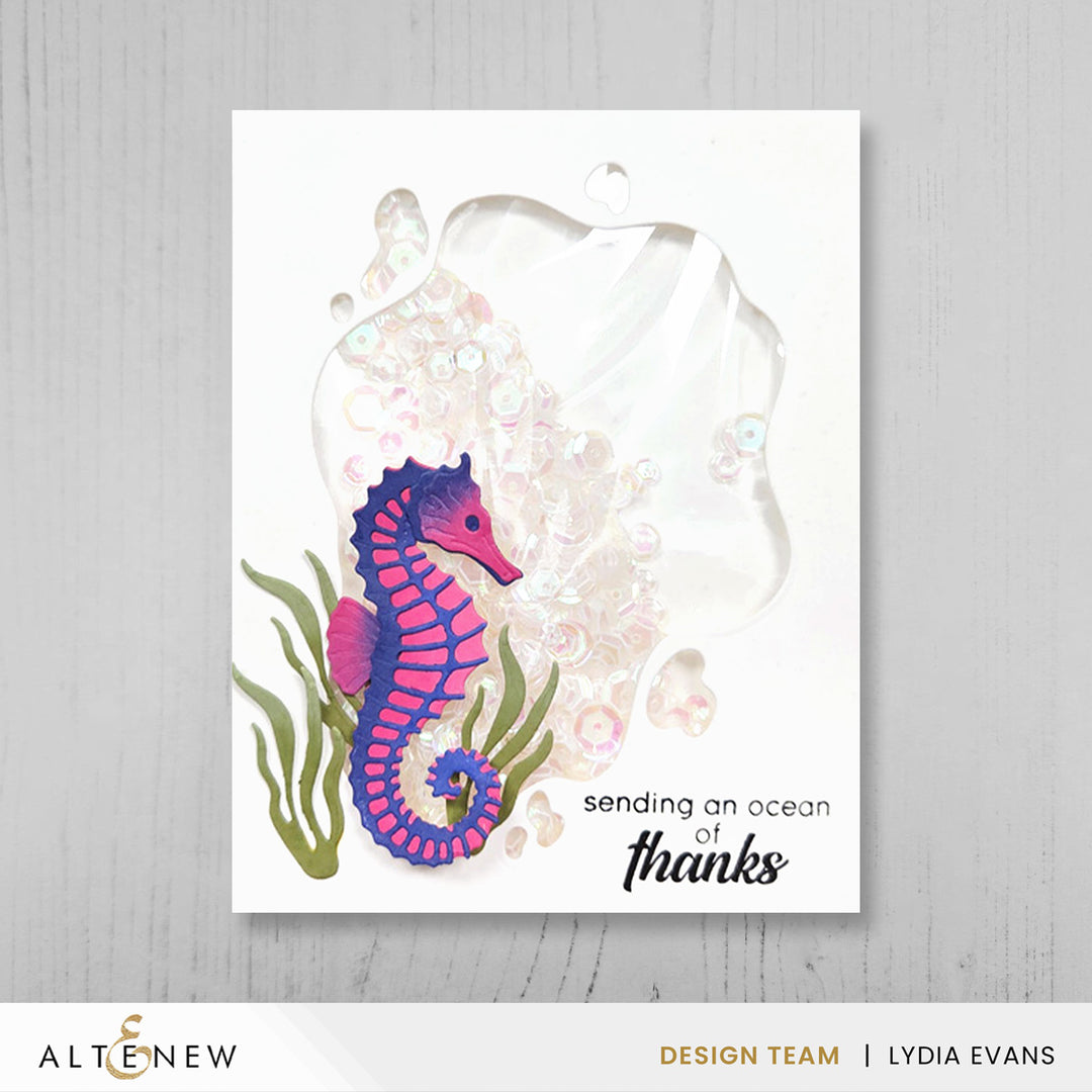 Mini Delight: Graceful Seahorse Stamp & Die Set - Altenew