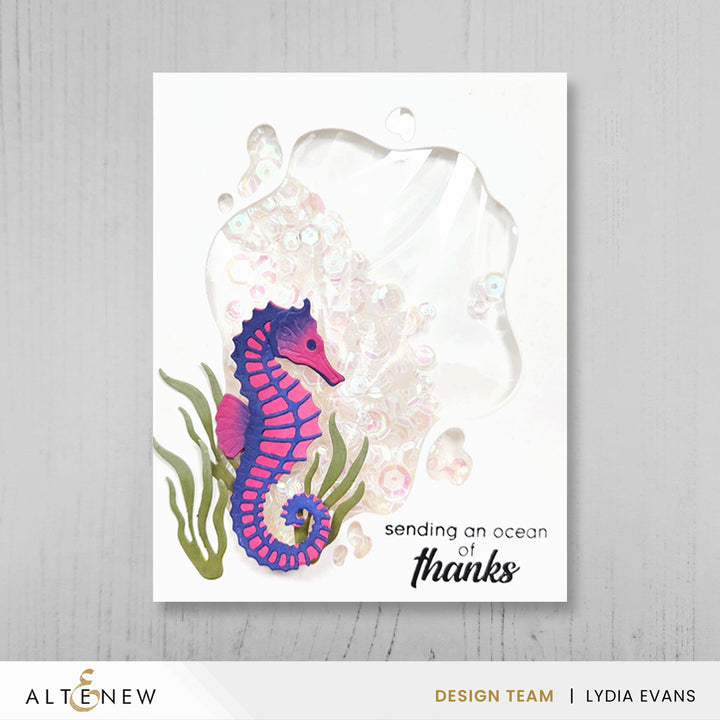 Mini Delight: Graceful Seahorse Stamp & Die Set - Altenew