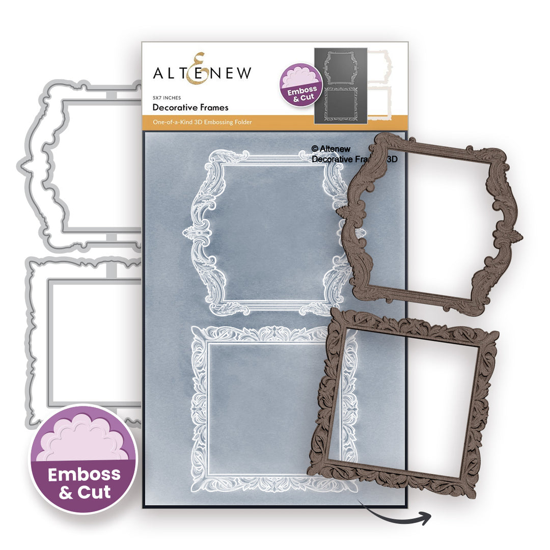 Decorative Frames 3D Embossing Folder & Die Set - Altenew