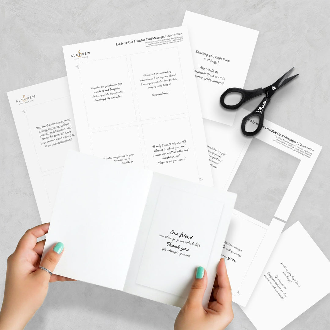 Ready-to-Use Printable Card Messages - Altenew