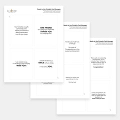 Ready-to-Use Printable Card Messages - Altenew