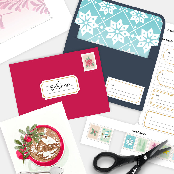 Printable Envelope Styling Builder Kit: Holiday Edition