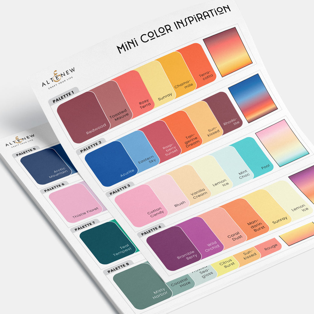 Sky Gradient-Themed Printable Swatches for Paper Crafting