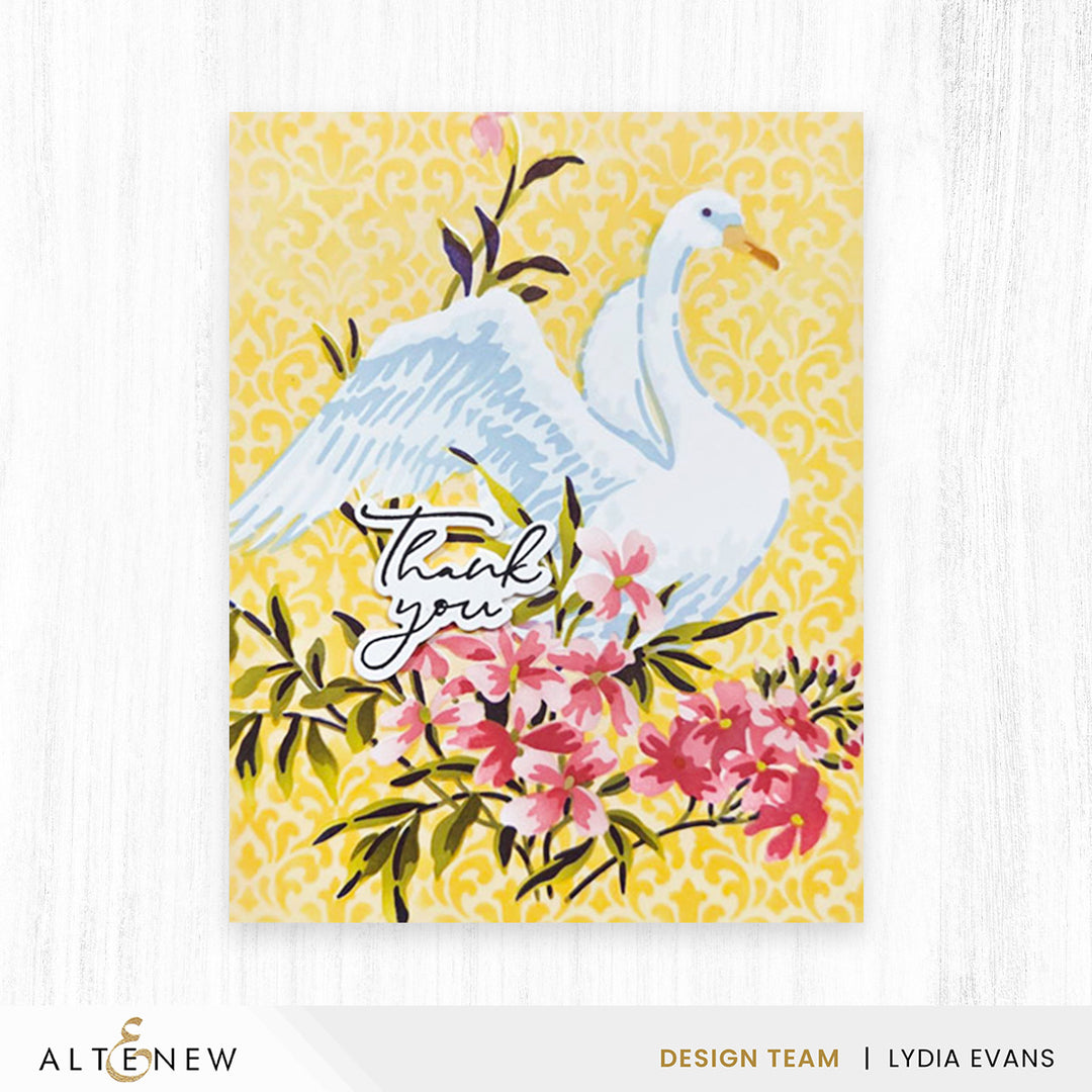 Stencil Art: Swan Serenade Layering Stencil Set (6 in 1) - Altenew