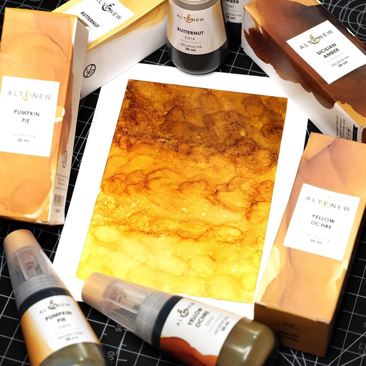 Pumpkin Pie Alcohol Ink