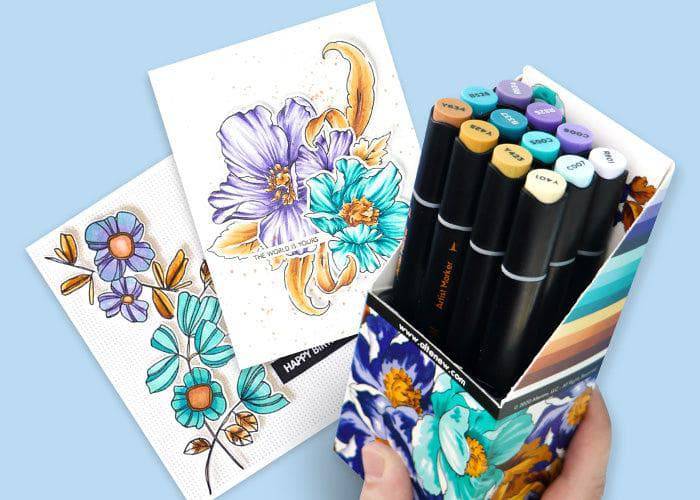 Altenew Alcohol Marker & Alcohol Ink Bundle Water Garden Bundle Artist Alcohol Markers & Alcohol Ink Bundle (12 colors)