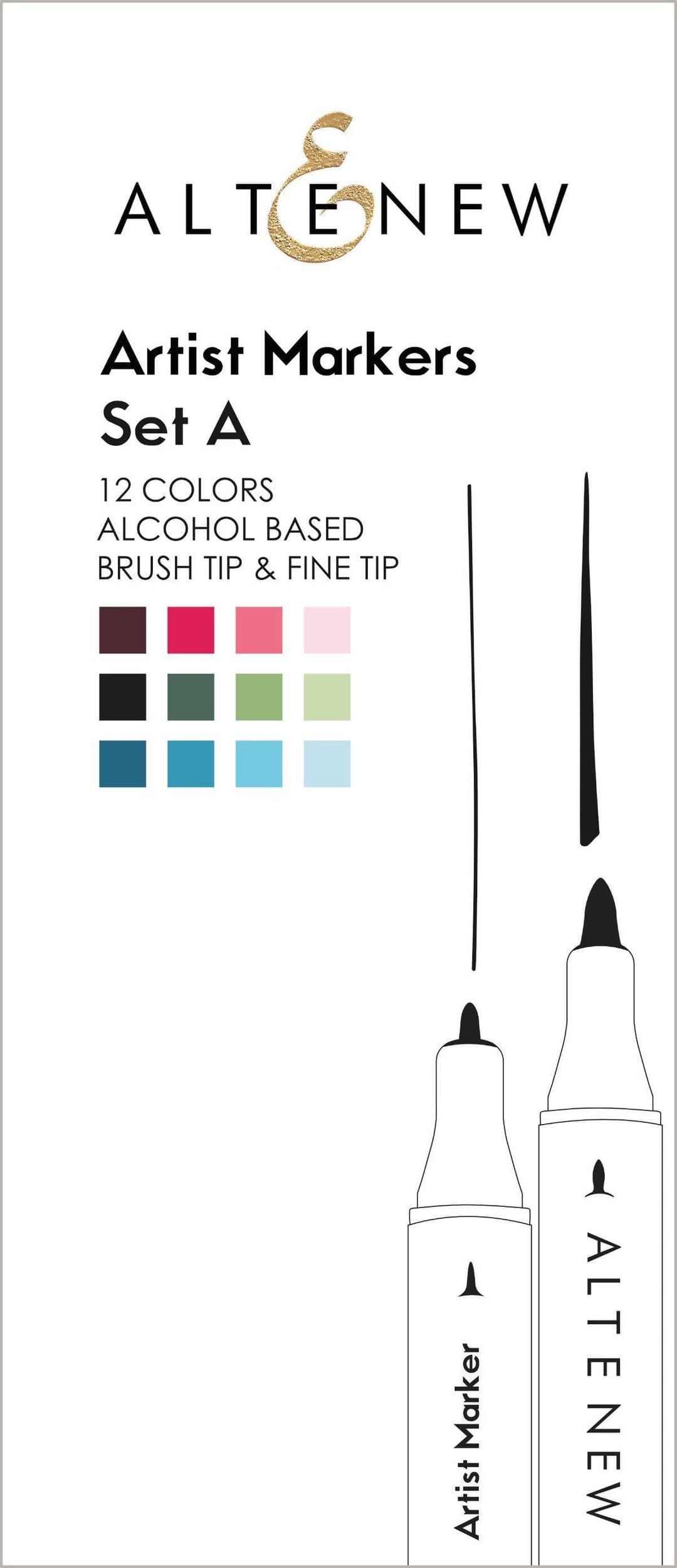 Altenew Alcohol Marker Bundle Artist Alcohol Markers Bundle (48 Colors)