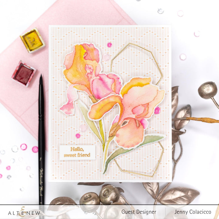 Altenew Build-A-Flower Set Build-A-Flower: Bearded Iris Layering Stamp & Die Set