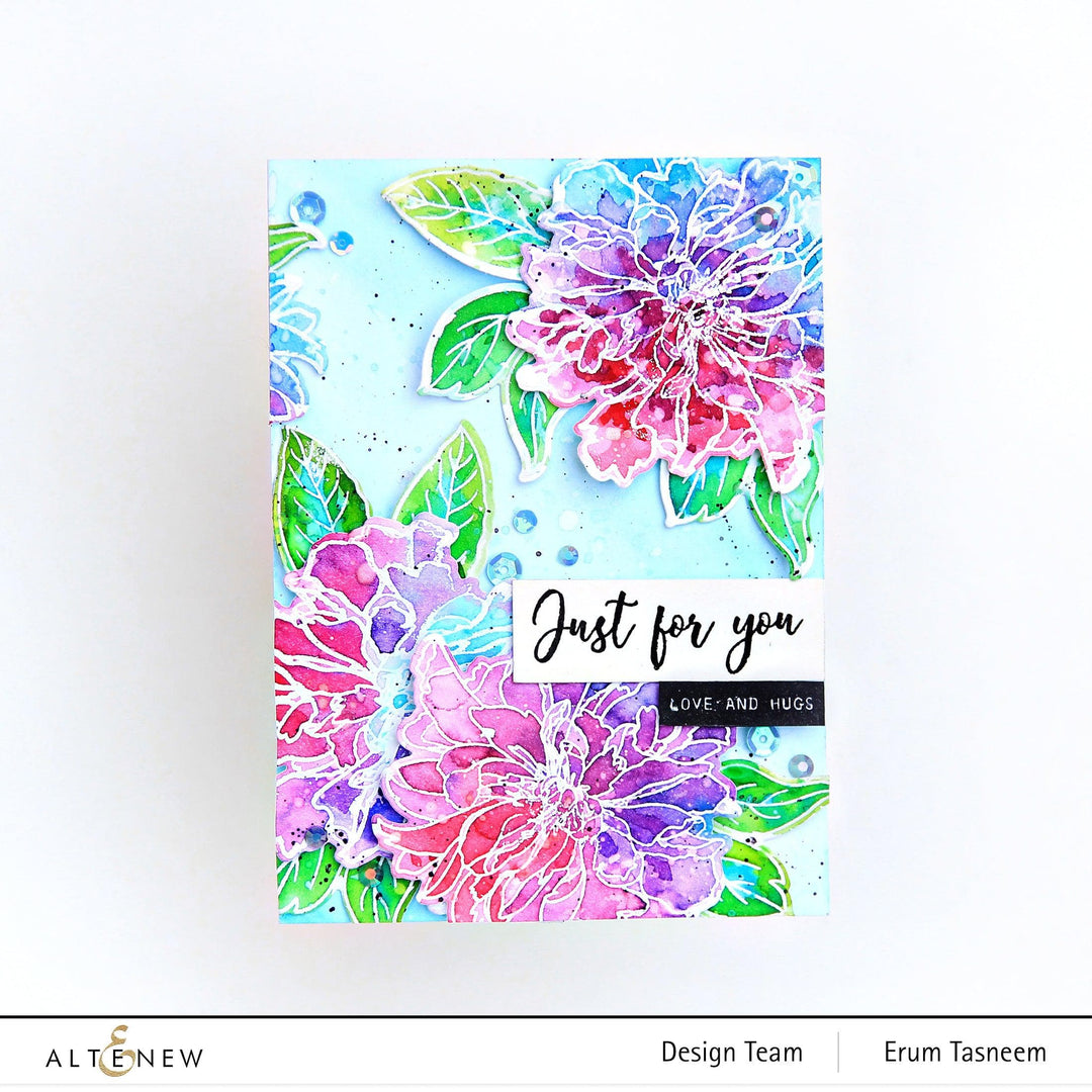 Altenew Build-A-Flower Set Build-A-Flower: Cora Louise Peony Layering Stamp & Die Set