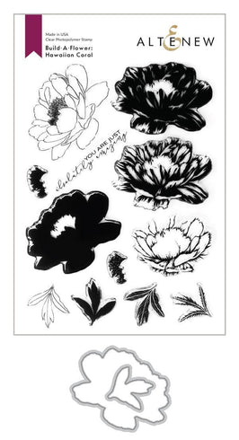 Altenew Build-A-Flower Set Build-A-Flower: Hawaiian Coral Layering Stamp & Die Set