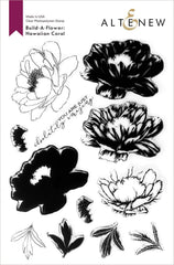 Altenew Build-A-Flower Set Build-A-Flower: Hawaiian Coral Layering Stamp & Die Set
