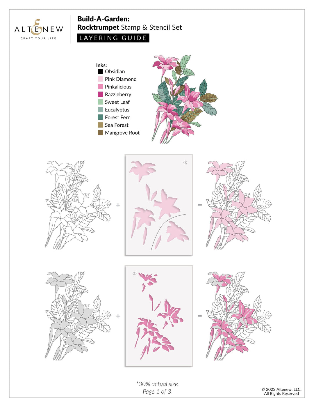 Altenew Build-A-Garden Bundle Build-A-Garden: Rocktrumpet & Add-on Die Bundle