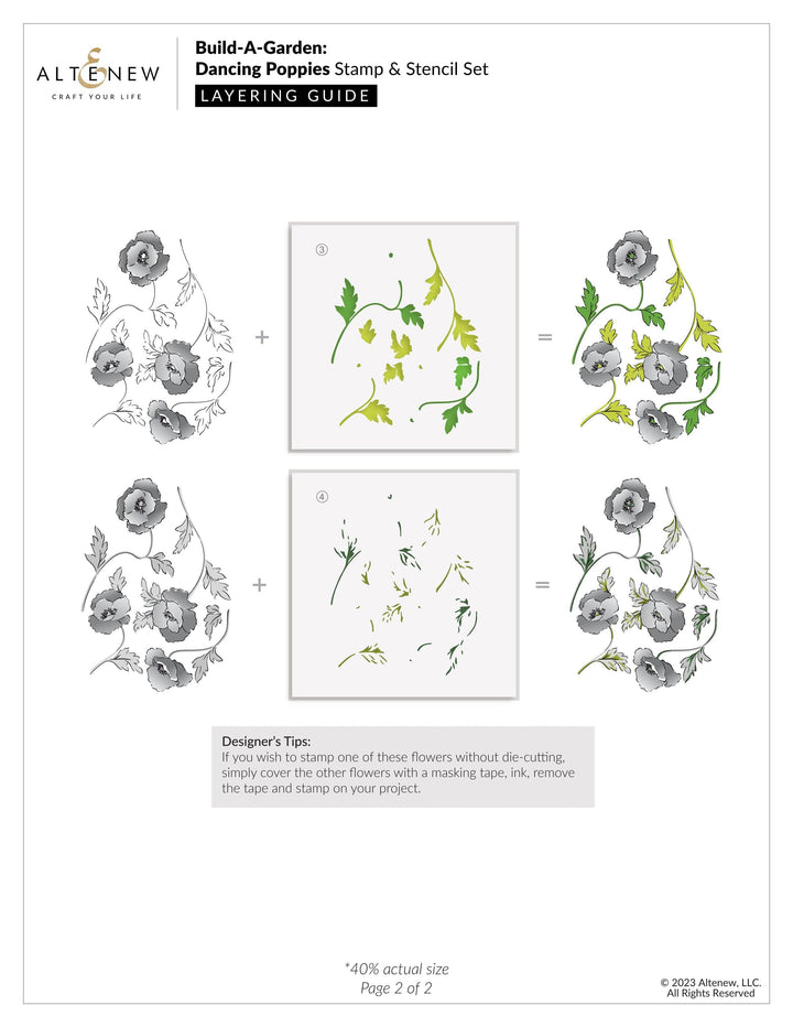 Altenew Build-A-Garden Set Build-A-Garden: Dancing Poppies