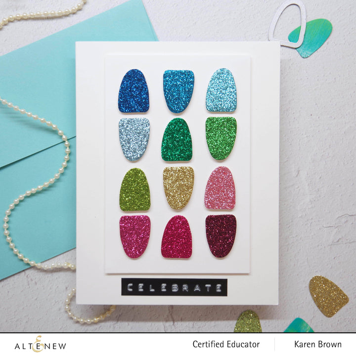 Part A-Glitz Art Craft Co.,LTD Cardstock Glitter Gradient Cardstock Set - Ocean Reflection