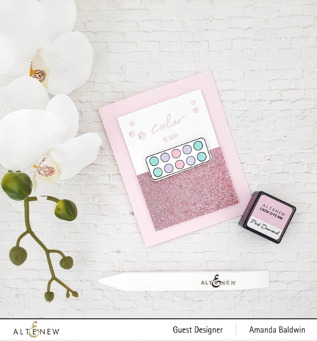 Part A-Glitz Art Craft Co.,LTD Cardstock Glitter Gradient Cardstock Set - Pink Brilliance