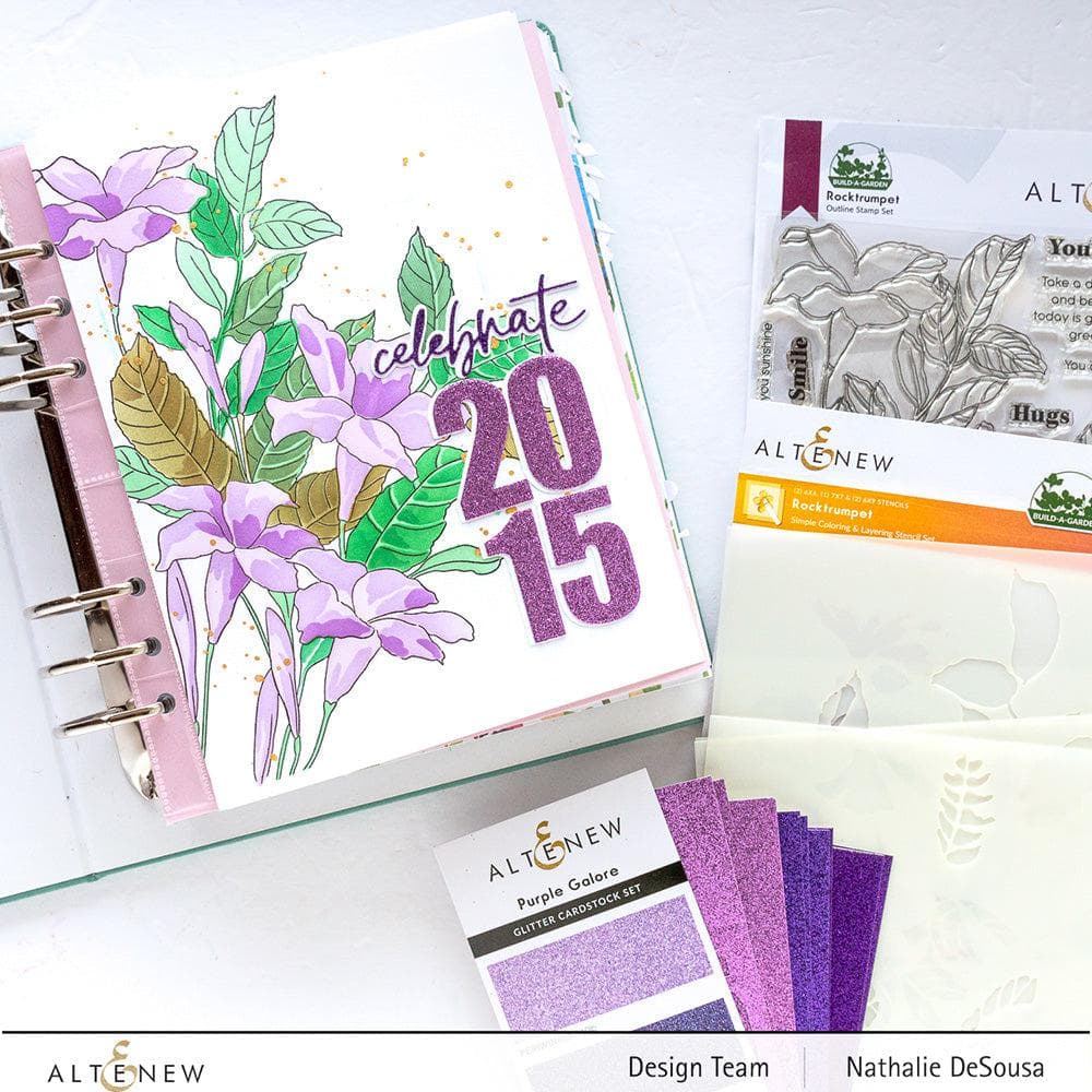 Altenew Cardstock Sparkling Twilight Glitter Gradient Cardstock Bundle