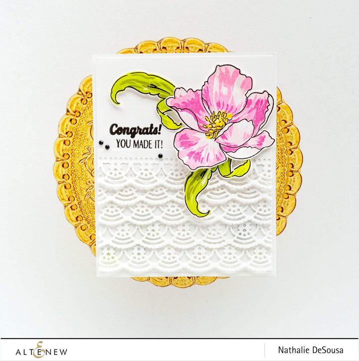 Altenew Creativity Kit Featurette Creating Dimension  with Stamped Acetate Class