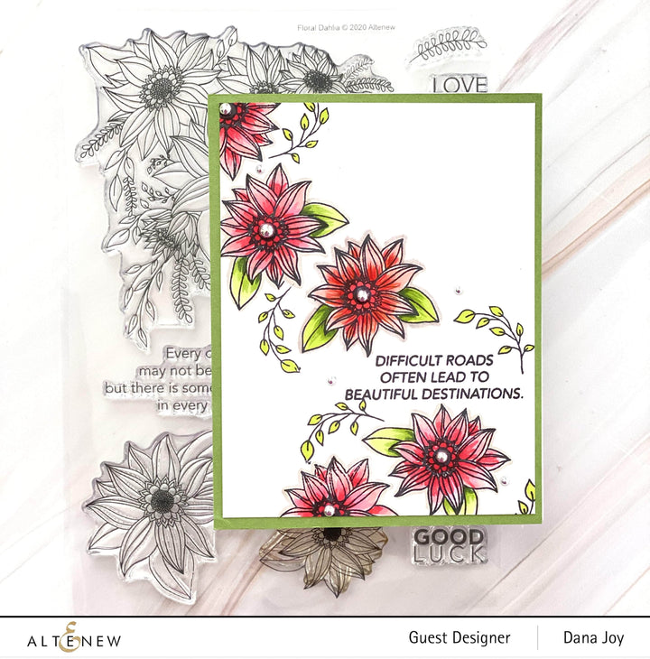 Photocentric Clear Stamps Floral Dahlia Stamp Set