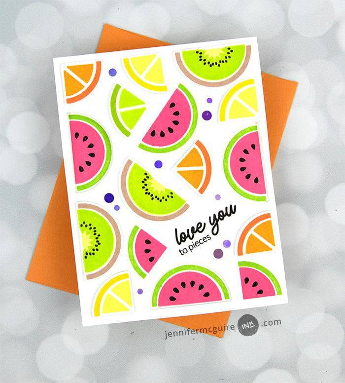 PMA Industries, Inc. Clear Stamps Mod Fruit Bowl Stamp Set