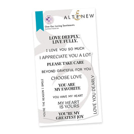 Photocentric Clear Stamps One-Go Loving Sentiments Stamp Set