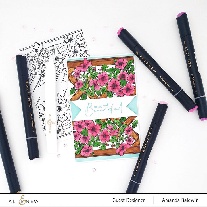 Photocentric Clear Stamps Paint-A-Flower: Clematis Outline Stamp Set