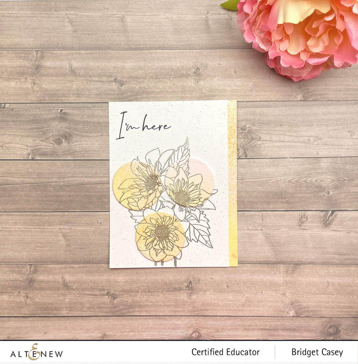 Photocentric Clear Stamps Paint-A-Flower: Fashion Monger Dahlia Outline Stamp Set