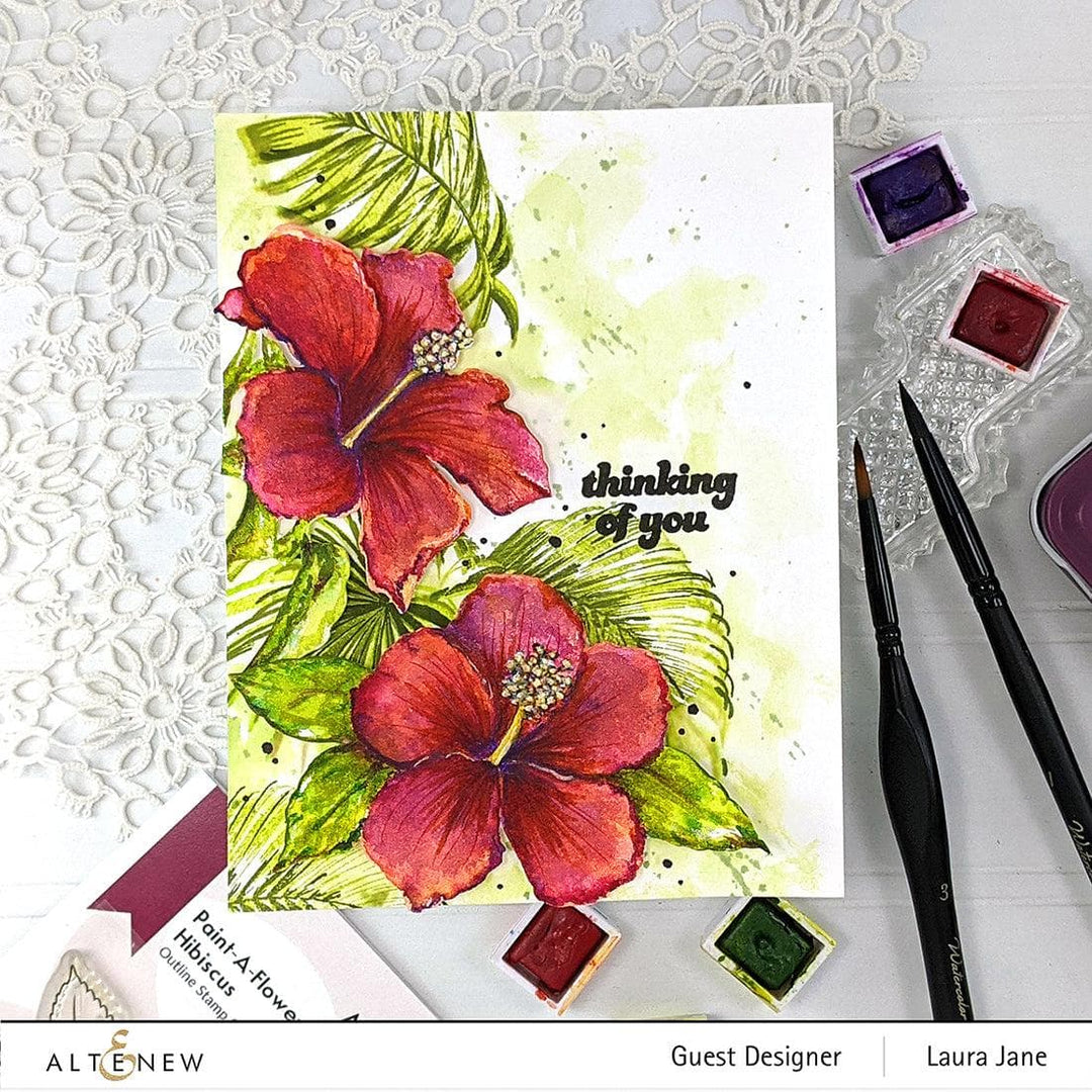 Photocentric Clear Stamps Paint-A-Flower: Hibiscus Outline Stamp Set