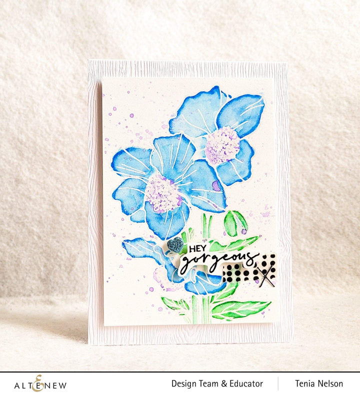 Photocentric Clear Stamps Paint-A-Flower: Himalayan Poppy Outline Stamp Set