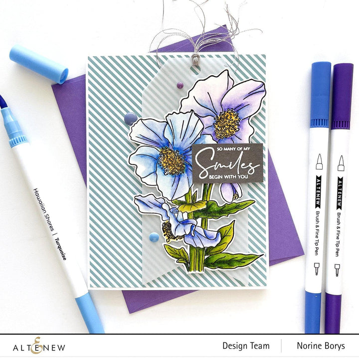 Photocentric Clear Stamps Paint-A-Flower: Himalayan Poppy Outline Stamp Set