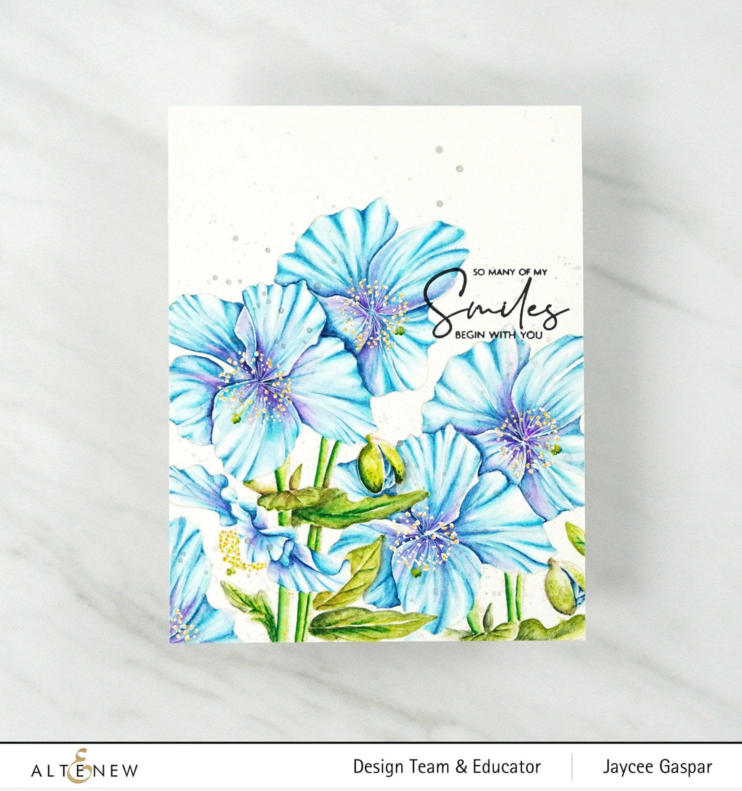 Photocentric Clear Stamps Paint-A-Flower: Himalayan Poppy Outline Stamp Set