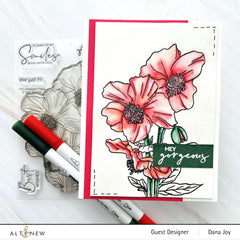Photocentric Clear Stamps Paint-A-Flower: Himalayan Poppy Outline Stamp Set