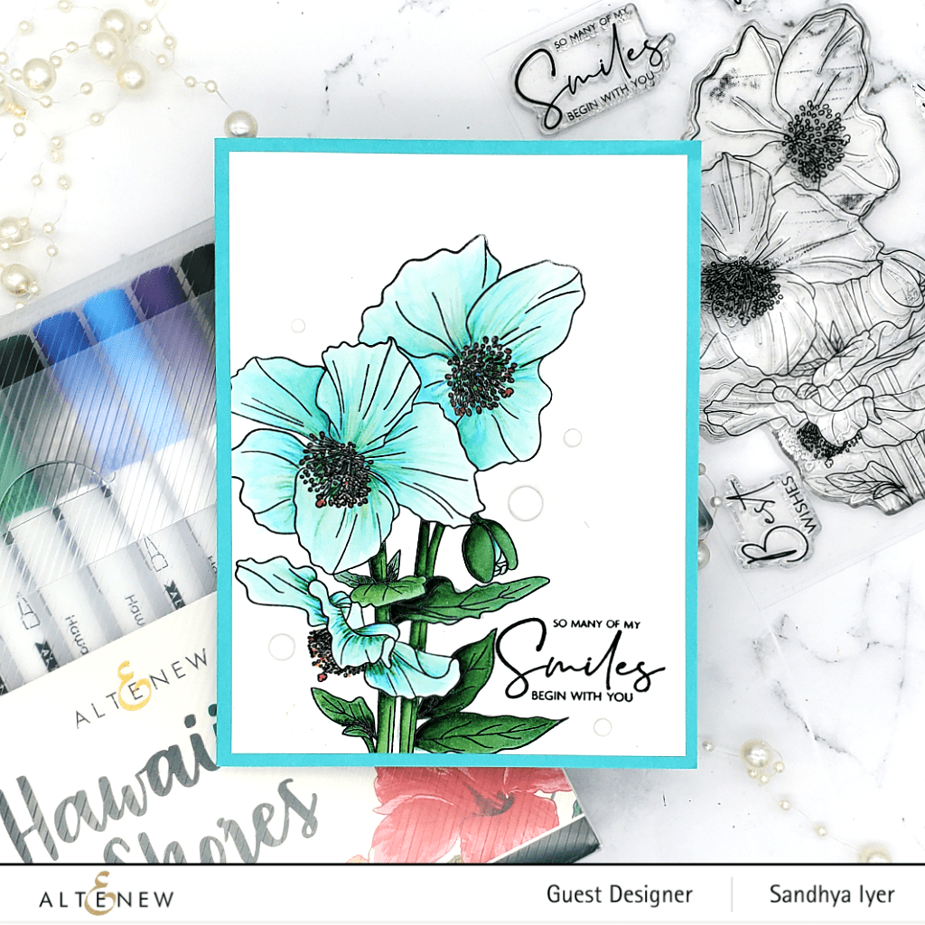 Photocentric Clear Stamps Paint-A-Flower: Himalayan Poppy Outline Stamp Set