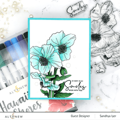 Photocentric Clear Stamps Paint-A-Flower: Himalayan Poppy Outline Stamp Set