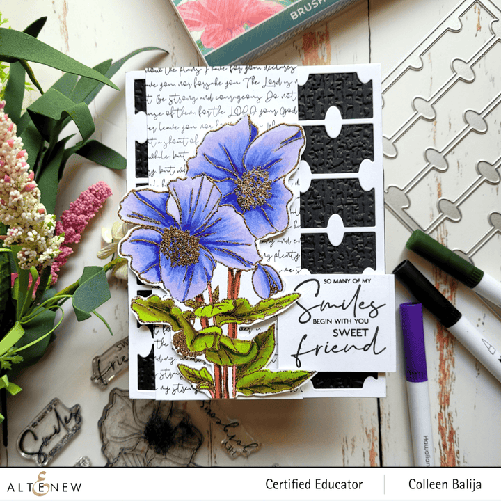 Photocentric Clear Stamps Paint-A-Flower: Himalayan Poppy Outline Stamp Set