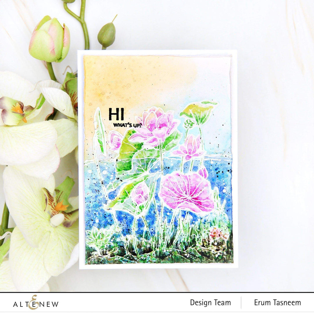 Photocentric Clear Stamps Paint-A-Flower: Lotus Outline Stamp Set