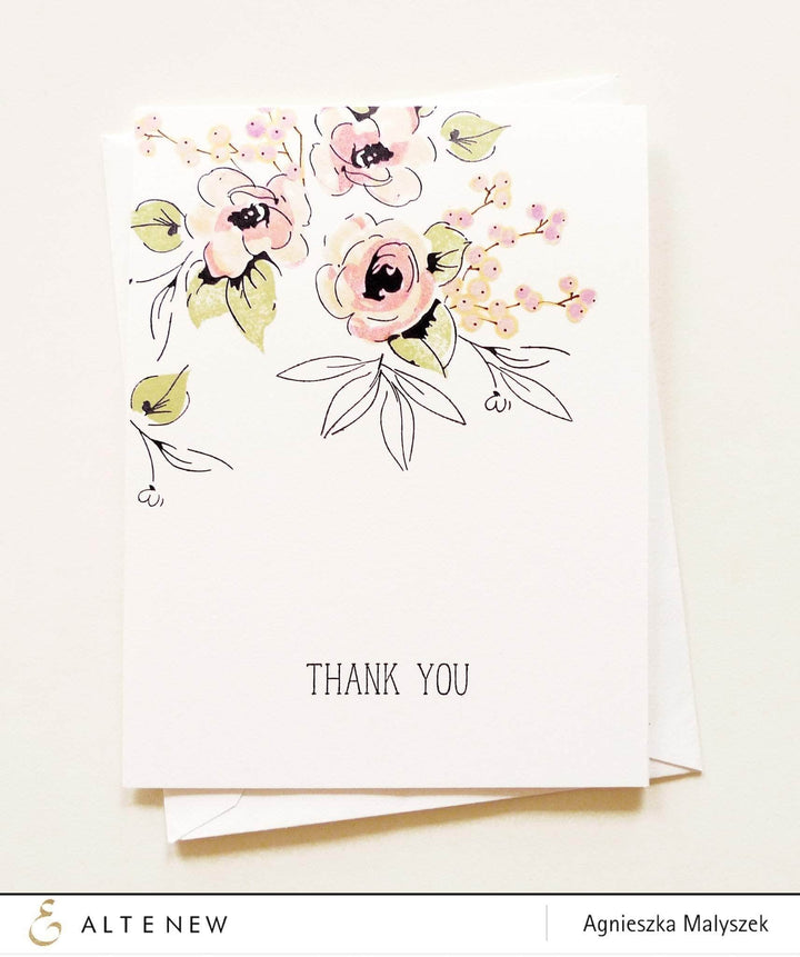 Photocentric Clear Stamps Painted Flowers Stamp Set