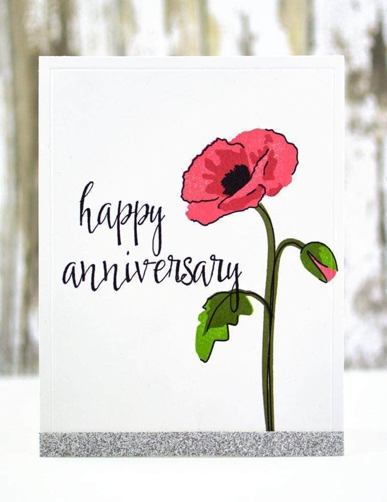 Photocentric Clear Stamps Painted Poppy Stamp Set