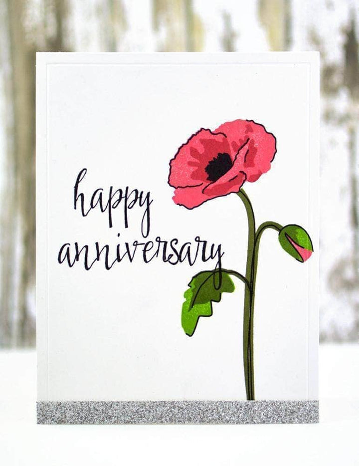 Photocentric Clear Stamps Painted Poppy Stamp Set