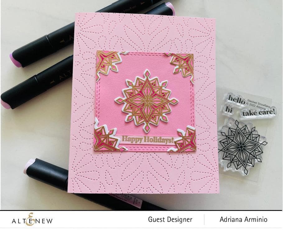 Photocentric Clear Stamps Stacked Snowflake Stamp Set