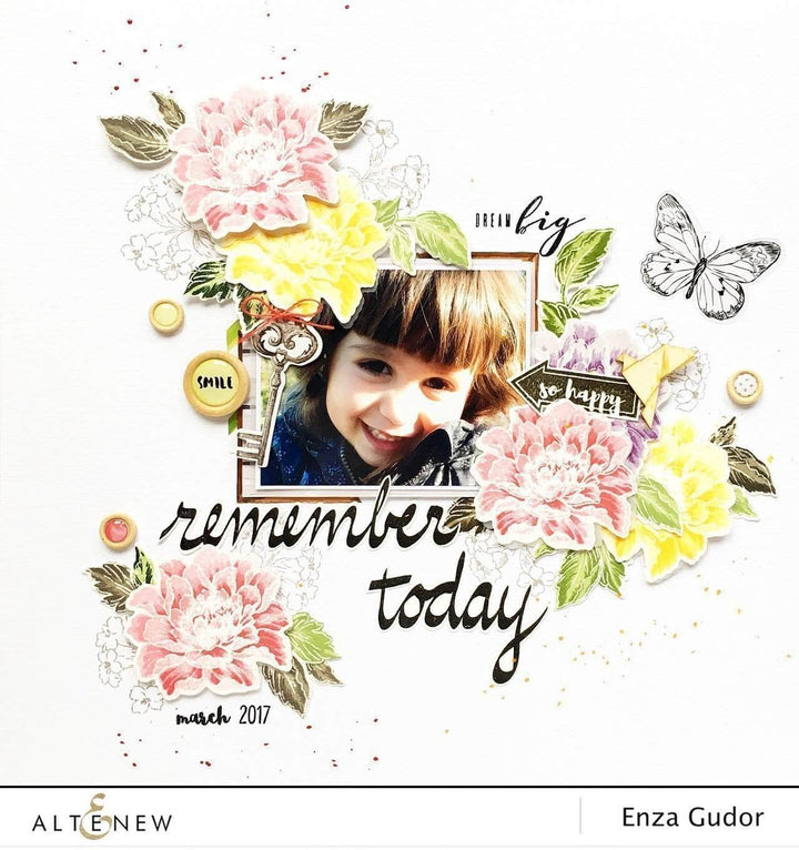 Photocentric Clear Stamps Super Script Scrapbook Stamp Set