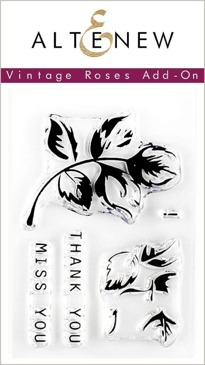 Photocentric Clear Stamps Vintage Roses Add-On Stamp Set