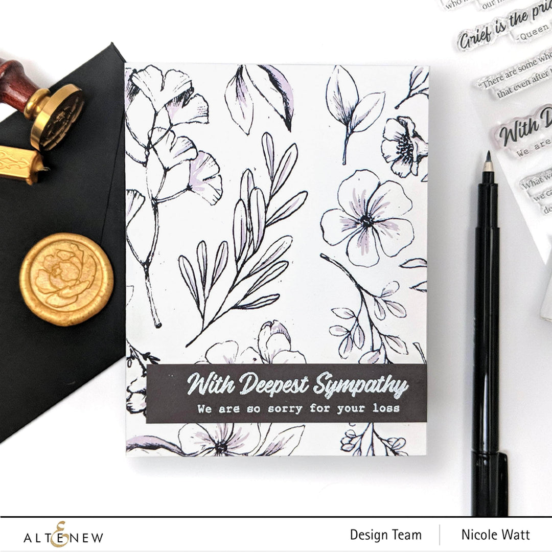 Photocentric Clear Stamps With Deepest Sympathy Stamp Set
