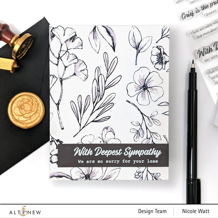 Photocentric Clear Stamps With Deepest Sympathy Stamp Set
