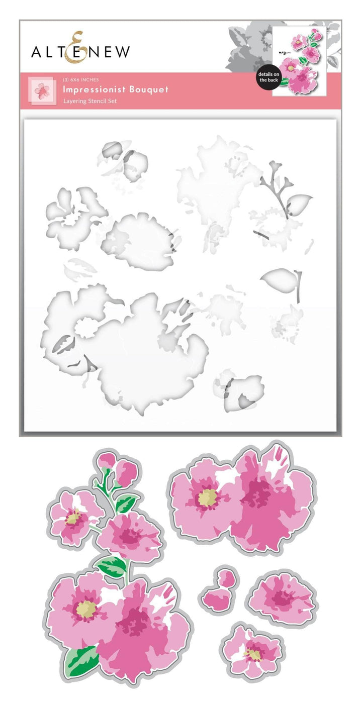 Altenew Die & Stencil Bundle Impressionist Bouquet Stencil & Die Bundle